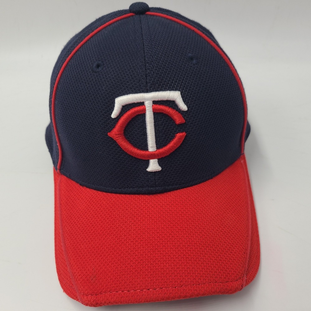 Minnesota Twins Hat Fitted‎ L-XL New Era 39Thirty Blue Red MLB Batting Practice